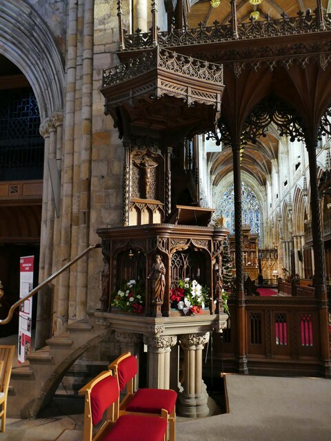 Selby Abbey - pulpit © Stephen Craven :: Geograph Britain and Ireland