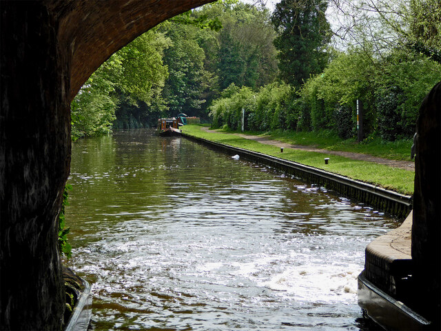 Canal below Wolverley Lock in... © Roger D Kidd :: Geograph Britain and ...