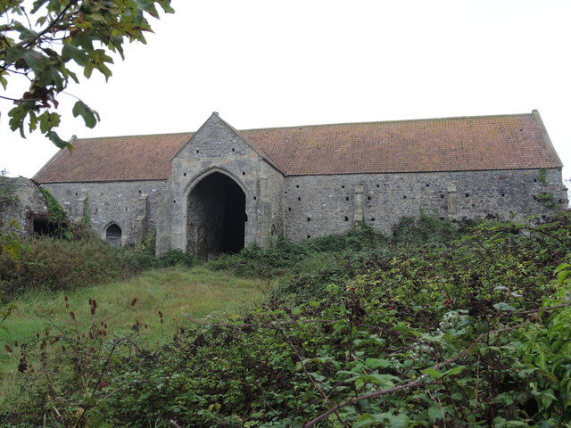 Tithe barn by Woodspring Priory © Neil Owen :: Geograph Britain and Ireland