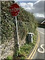 SH6266 : Stop sign at road junction, Bethesda by Meirion