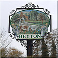 TL9363 : Beyton village sign by Bob Mitchell
