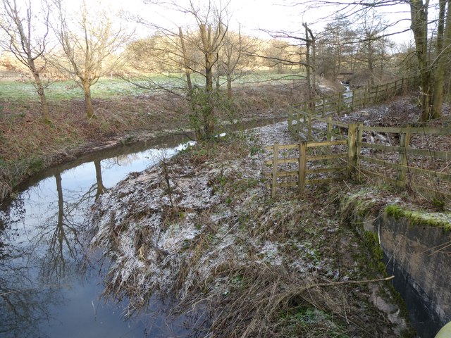 Drainage ditch in January © Jeremy Bolwell :: Geograph Britain and Ireland