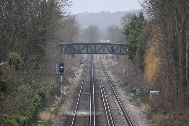 Railway line west of Brampton Road... © David Martin cc-by-sa/2.0 ...