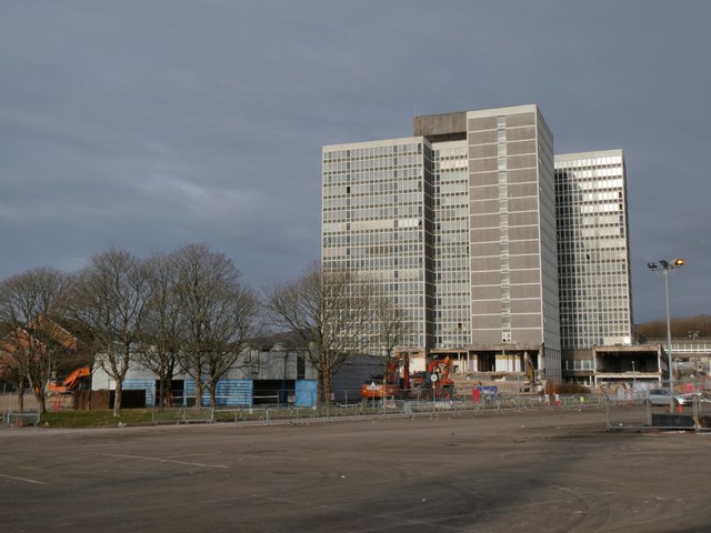 Demolition of the former tax office in... © Gareth James :: Geograph ...