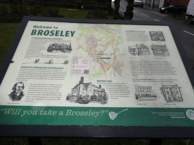 Information board in Broseley town... © Jeremy Bolwell :: Geograph ...