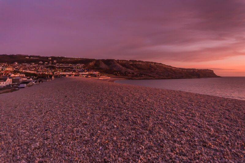 Chesil Beach at dusk © Ian Capper cc-by-sa/2.0 :: Geograph Britain and ...