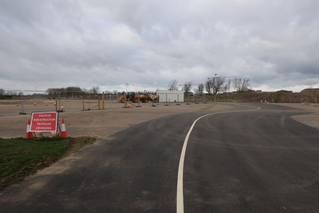 New cyclepath across old runway © Hugh Venables cc-by-sa/2.0 ...