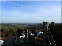 TQ7415 : View from the Great Gatehouse of Battle Abbey by Marathon