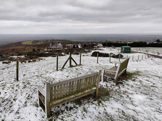 Seats at the Clee Hill viewpoint © Mat Fascione :: Geograph Britain and ...