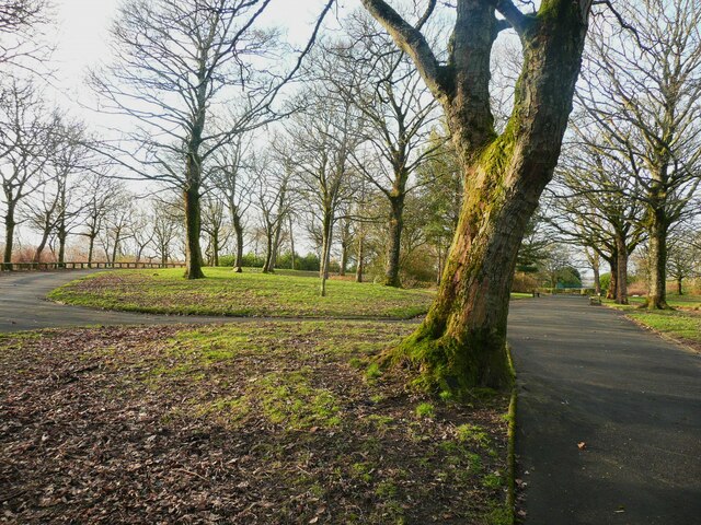 Paths and trees in Shroggs Park, Halifax © Humphrey Bolton :: Geograph ...