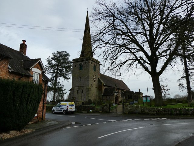 St Editha's church in Church Eaton © Jeremy Bolwell :: Geograph Britain ...