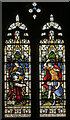 Stained glass window, St Peter