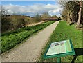 Information board and path in the Osiers Nature Area