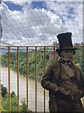 ST5673 : Brunel on the balcony overlooking the River Avon by Eirian Evans