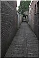 Narrow urban footpath