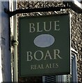 Sign for the Blue Boar public house