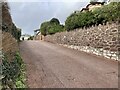 Stone garden wall in private road running inland from Torbay Road, Livermead