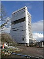 Demolition of the former tax office in Llanishen