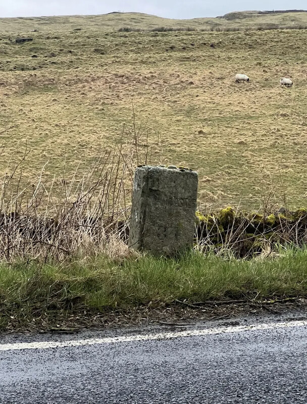 Old Milestone by the B6318, Haltwhistle... © John Mcquade cc-by-sa/2.0 ...