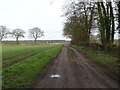 Track (footpath) near Warren Farm Cottages