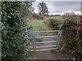 Gate on the public footpath to Ruabon