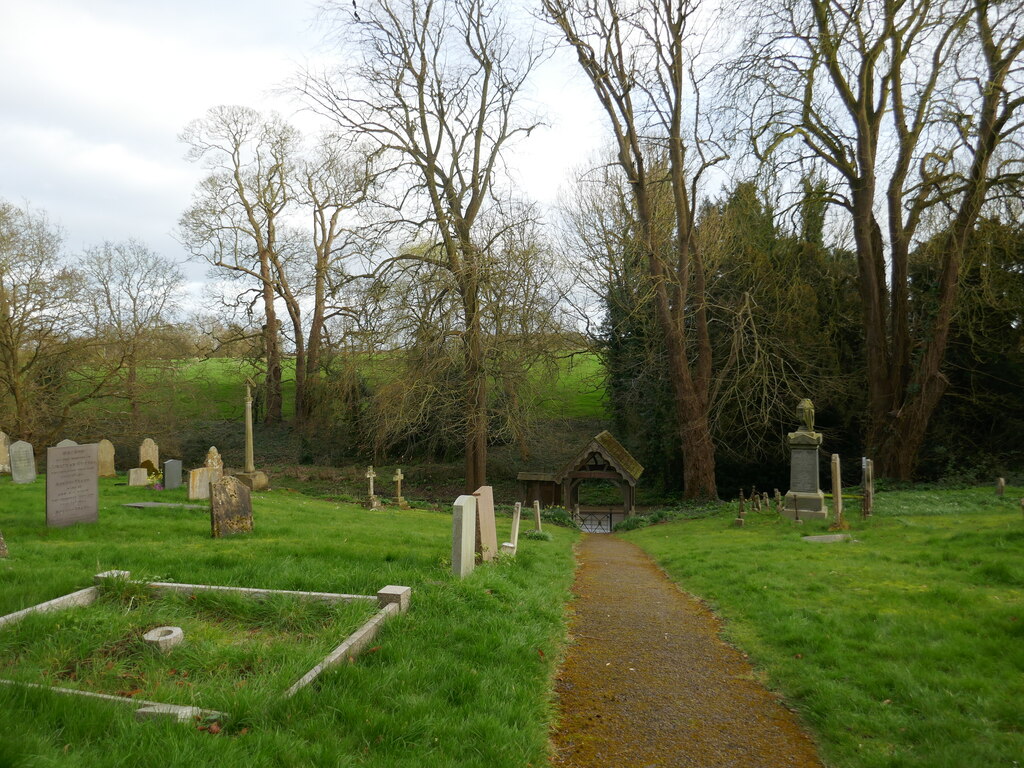 Path down to the lych gate, Hough on the... © Jonathan Thacker ...