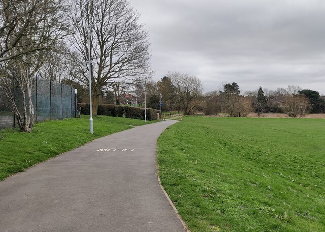 Path across the recreation area at... © Mat Fascione :: Geograph ...