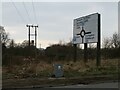 NS9665 : Road junction sign at East Whitburn by M J Richardson