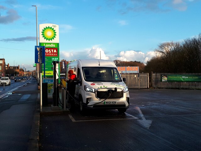 EV charging point, Kirkstall Road © Stephen Craven :: Geograph Britain ...