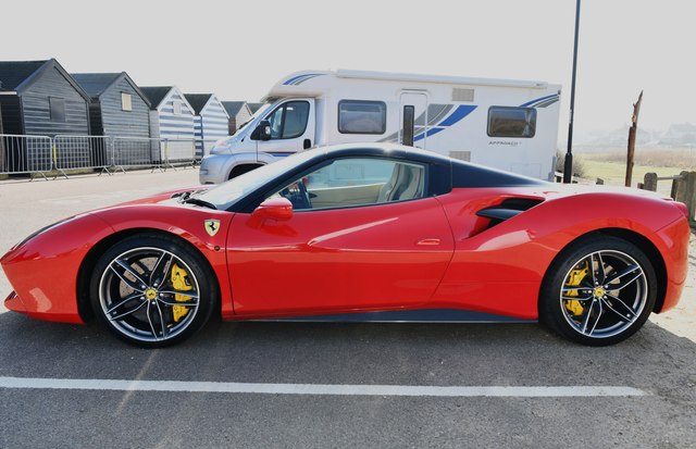 Southwold Sea Front Car Park Ferrari © Michael Garlick Cc By Sa2