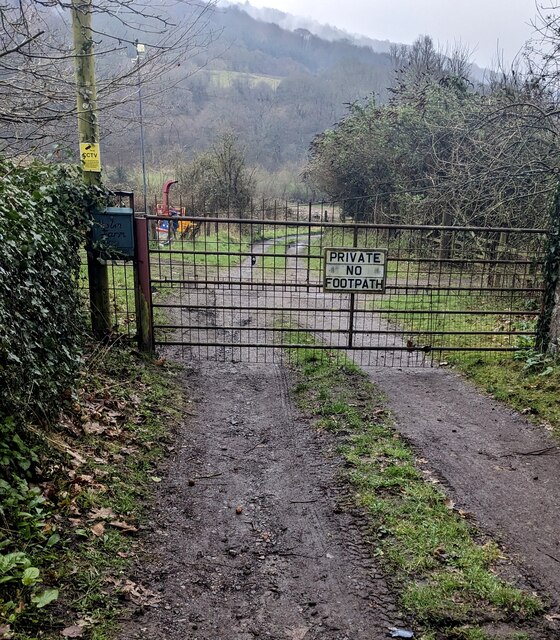 PRIVATE - NO FOOTPATH, Llandogo,... © Jaggery :: Geograph Britain and ...