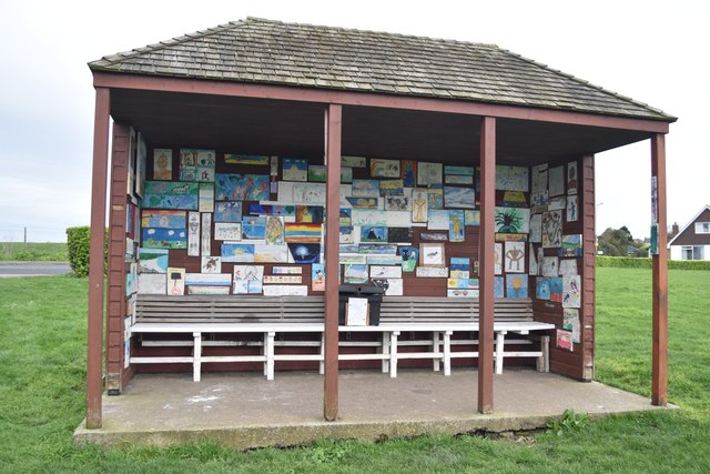 Community art shelter above Epple Bay © David Martin cc-by-sa/2.0 ...