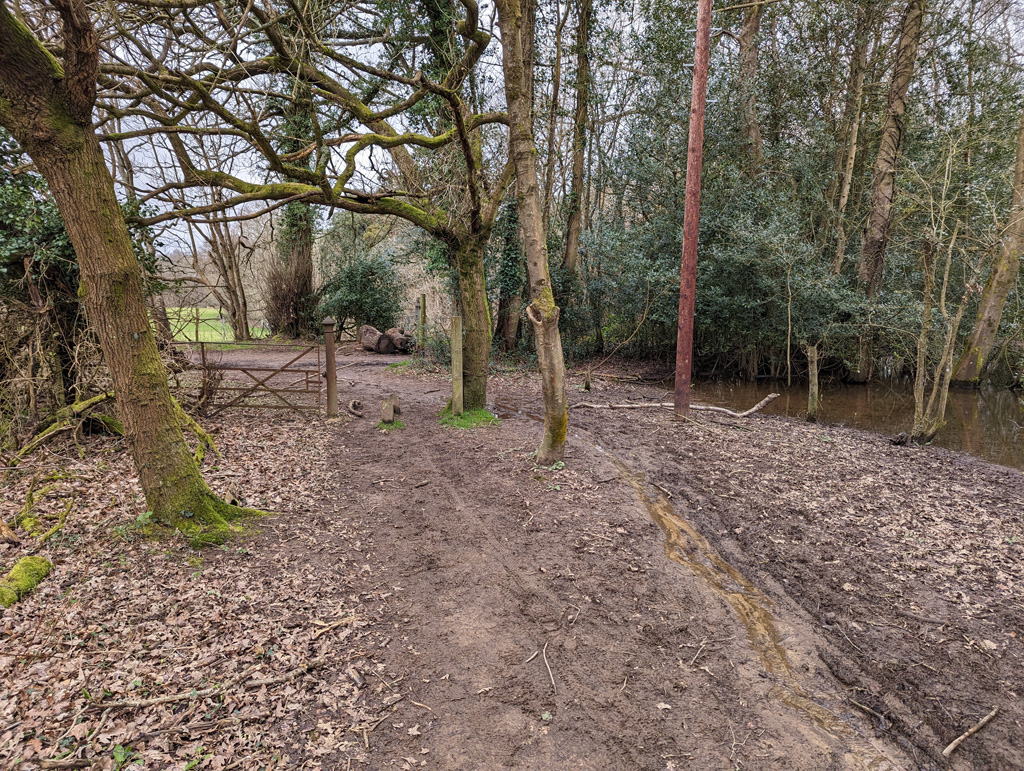 Footpath 1698, Colgate, meets bridleway... © Robin Webster cc-by-sa/2.0 ...