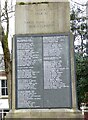 SD3627 : Names on Lytham Cenotaph (North side) by Gerald England