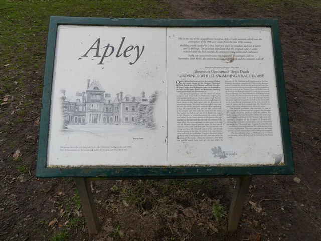 Information board at Apley Castle Park © Jeremy Bolwell cc-by-sa/2.0 ...