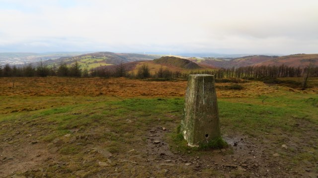 Trig Point on Mynydd Machen - view... © Colin Park cc-by-sa/2.0 ...