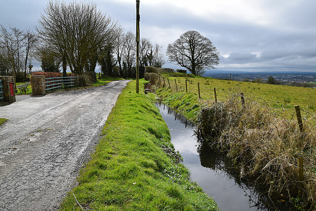 Drain along Corran Road © Kenneth Allen :: Geograph Ireland