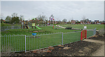 TM1199 : A playground by Silfield Road, Wymondham by habiloid