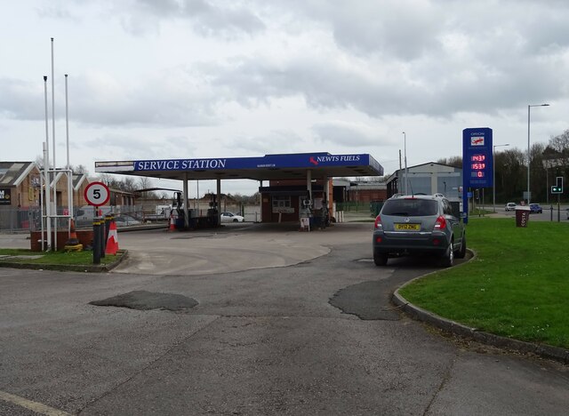 Service station on Holywell Road © JThomas :: Geograph Britain and Ireland