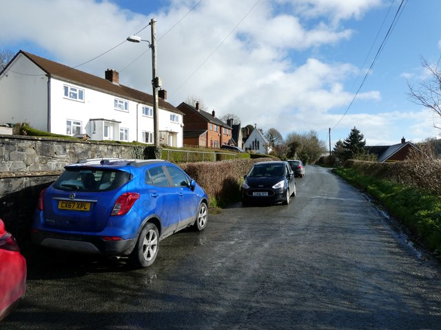 On street parking in part of Tregynon,... © Jeremy Bolwell :: Geograph ...