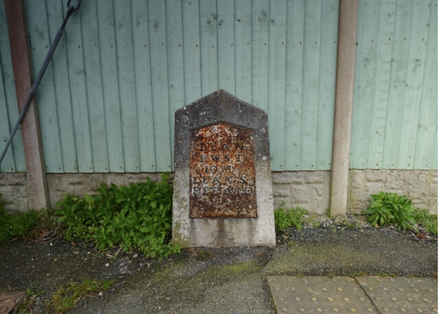 Old Milestone by the A470, Llanrwst... © Christopher Leather ...