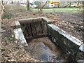 Small stream entering a drain near Kinlochmore Cottage