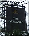 Sign for the Oaklands Hotel