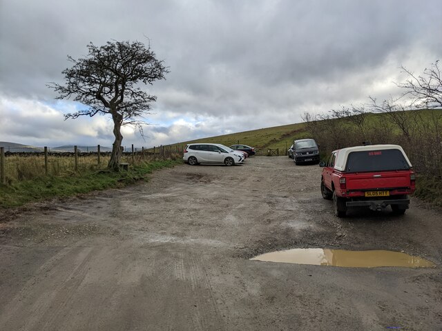 Puddles in the car park © David Medcalf :: Geograph Britain and Ireland