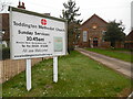 Information Board and Methodist Church, Toddington