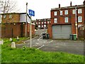 Cycle lane at the end of Barton Road