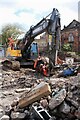 Excavator and rubble, Strathblane Road