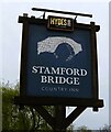 Sign for the Stamford Bridge Country Inn