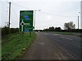 Approaching Tarvin Roundabout