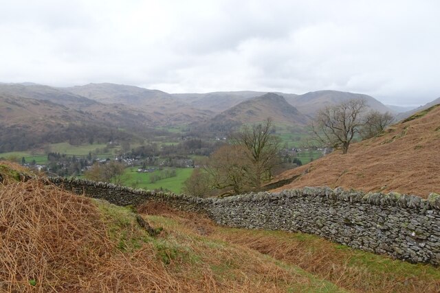 Path with Grasmere in the distance © DS Pugh :: Geograph Britain and ...